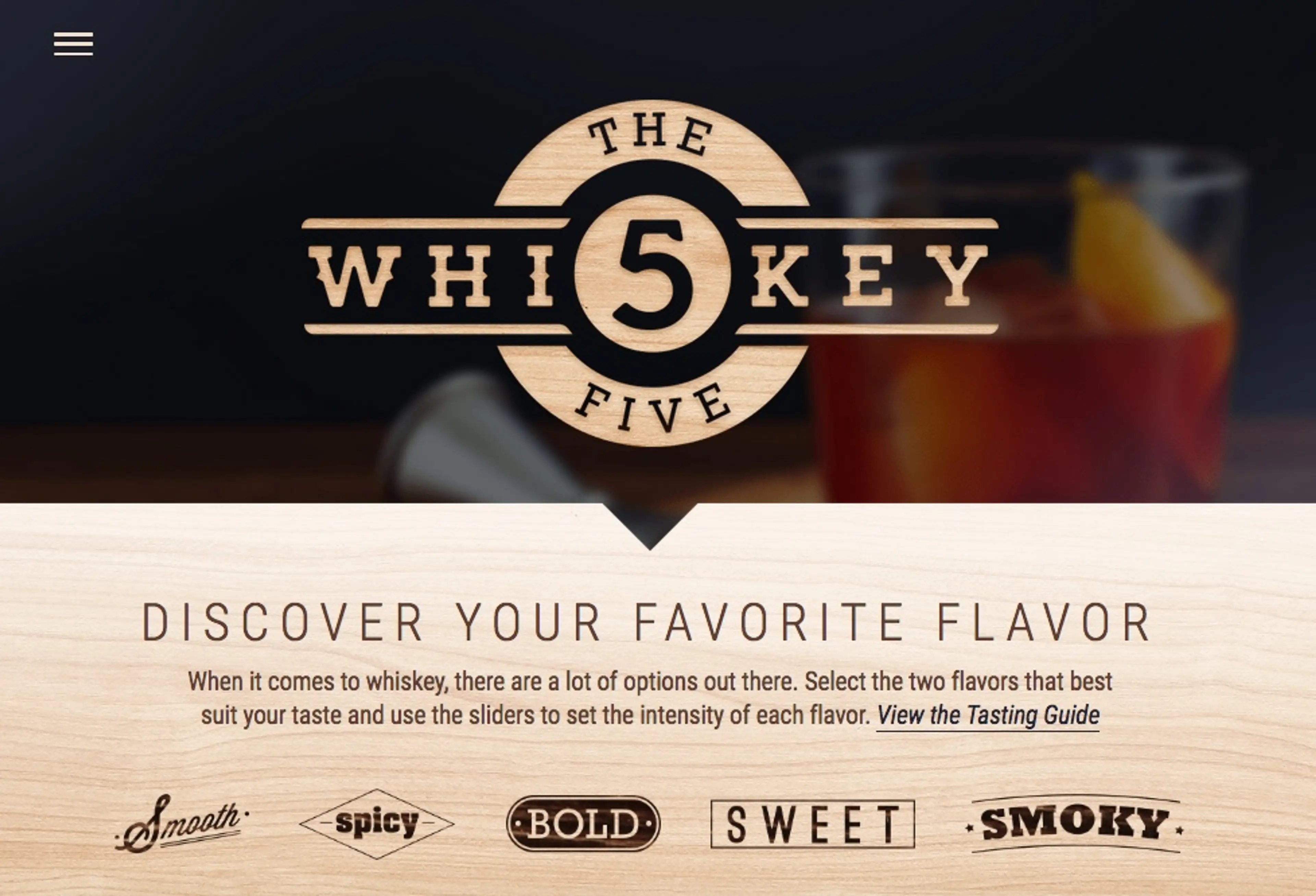 Diageo Whiskey Five Key concept