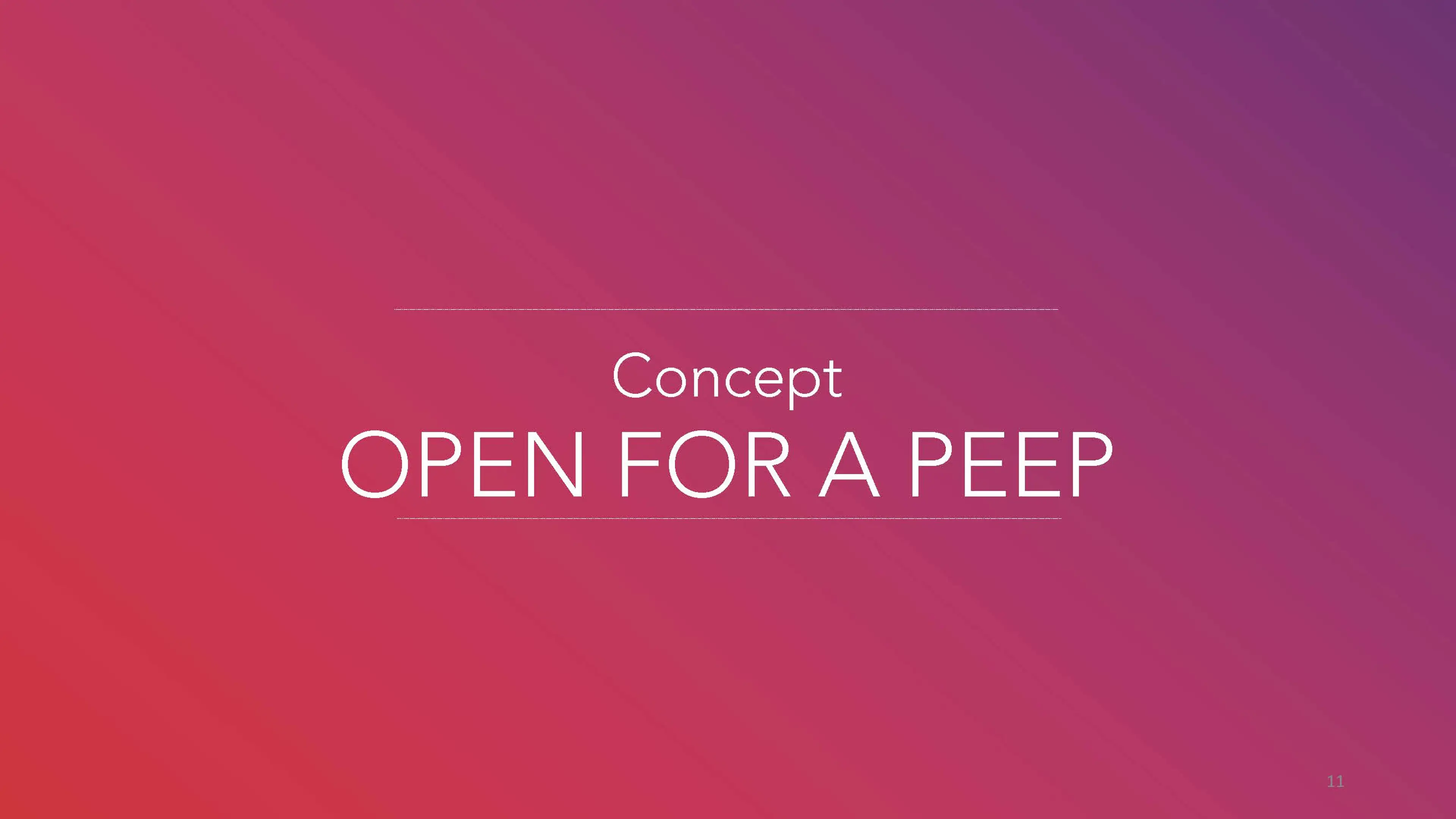 Virgin Atlantic Open for a Peep concept slide